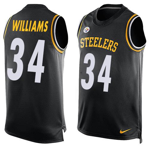  Steelers #34 DeAngelo Williams Black Team Color Men's Stitched NFL Limited Tank Top Jersey